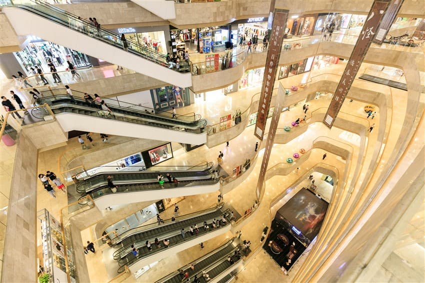 Some of the Commercial Malls in China are Massive, they are Filled with any Store You can Think of.